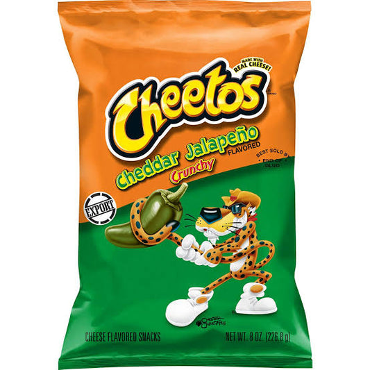 Cheetos Frito-Lay Cheddar Jalapeno Crunchy Pouch, 226.8 G