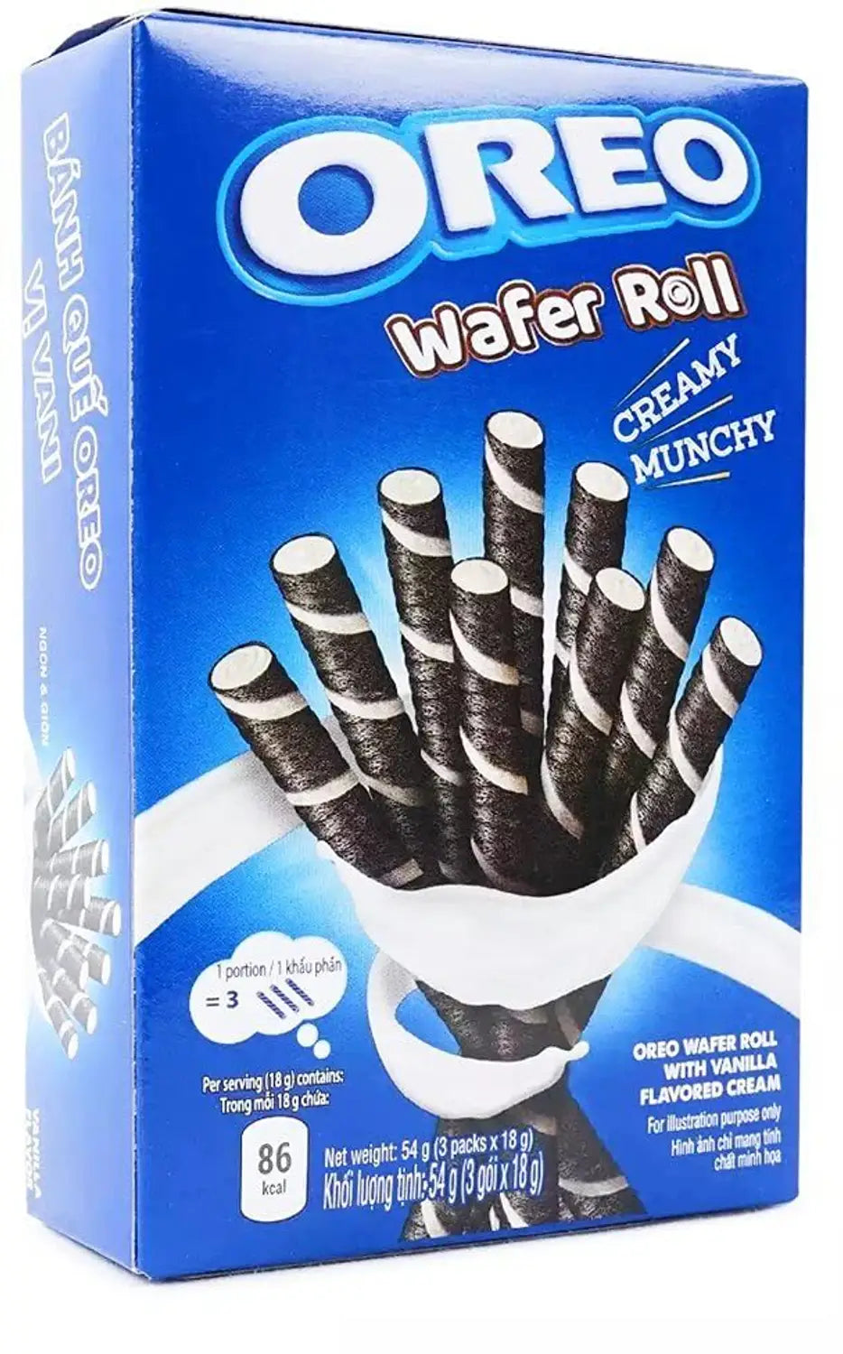 Oreo Wafer Roll with Vanilla Cream – Crispy Chocolate Rolls with Smooth Creamy Filling