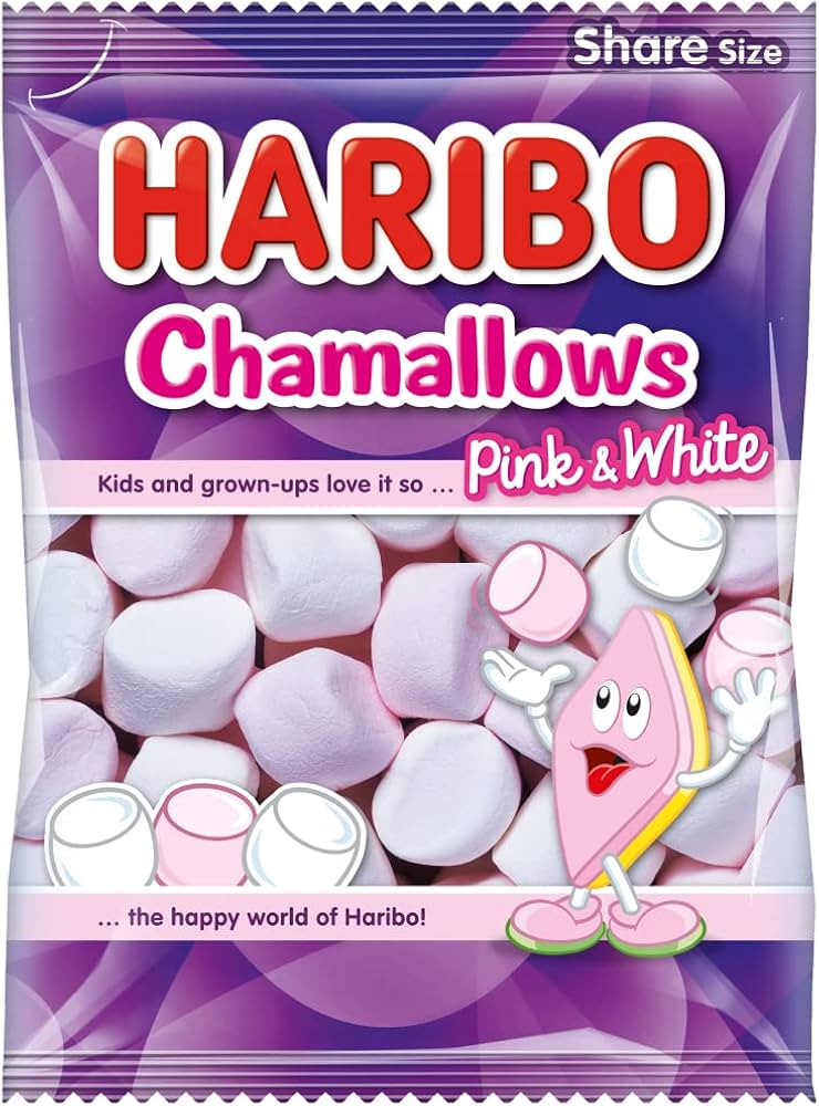 Haribo Chamallows Pink & White Marshmallows – Soft & Fluffy Sweet Treat