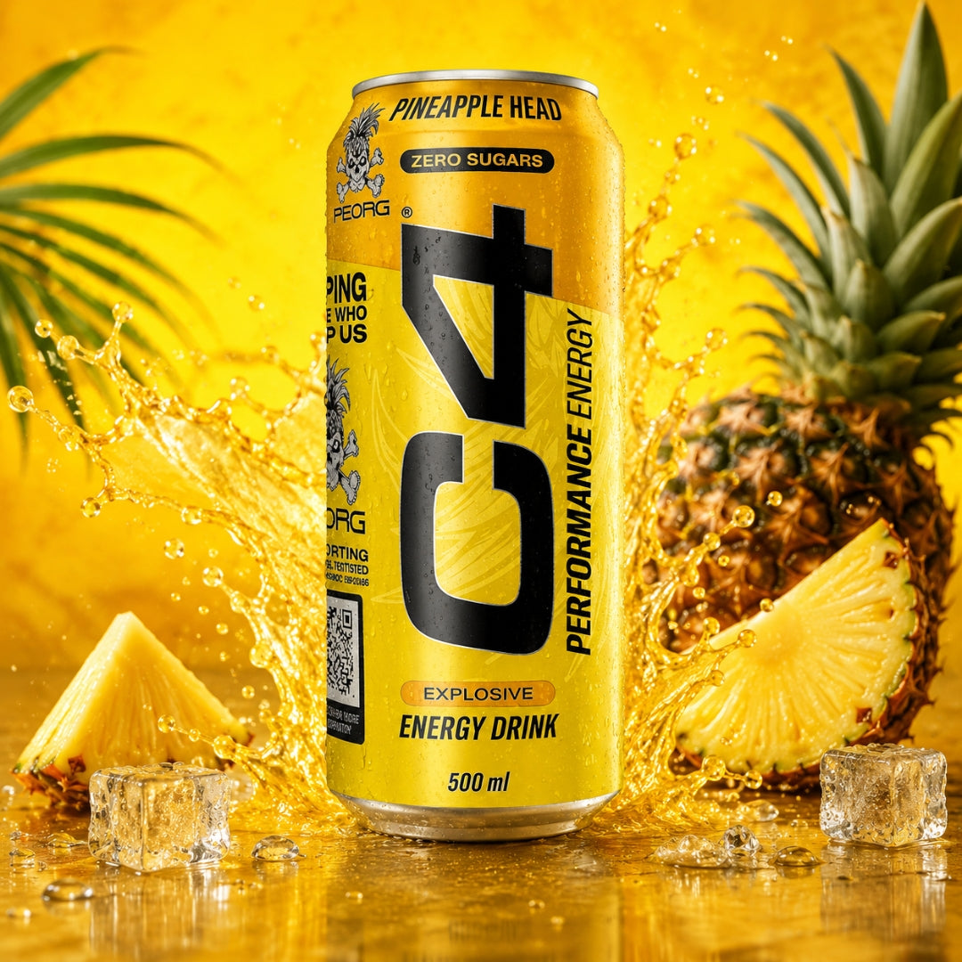 C4 Sugar-Free Pineapple Head Energy Drink - Focus & Energy