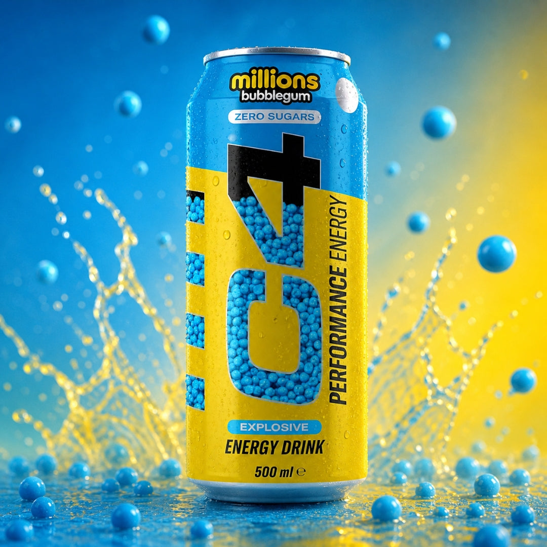 C4 Performance Energy Drinks Millions Bubblegum 500ml Sugar Free Energy Drink