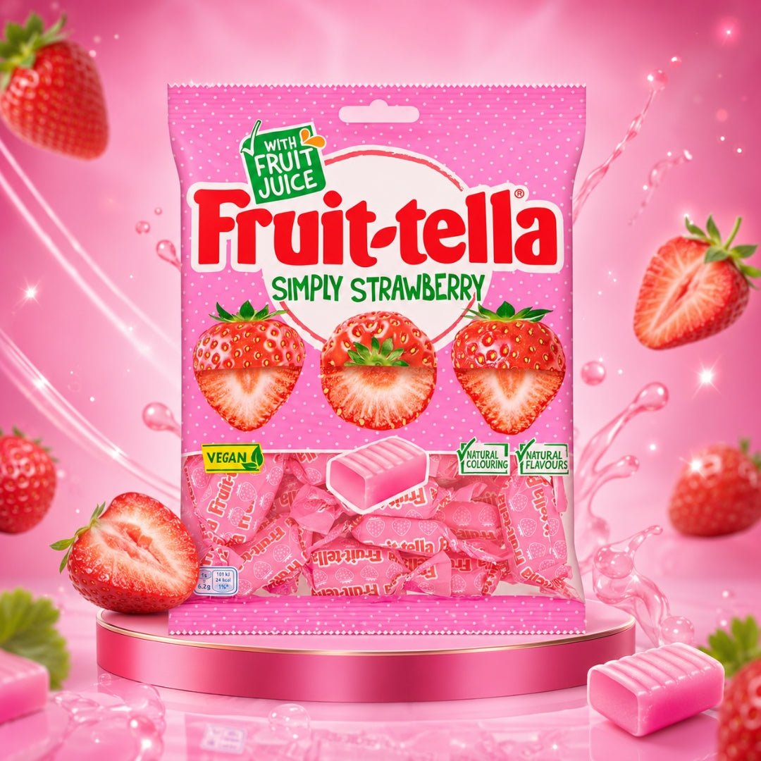 Fruittella Simply Strawberry Chewy Candies – Soft & Fruity Delight