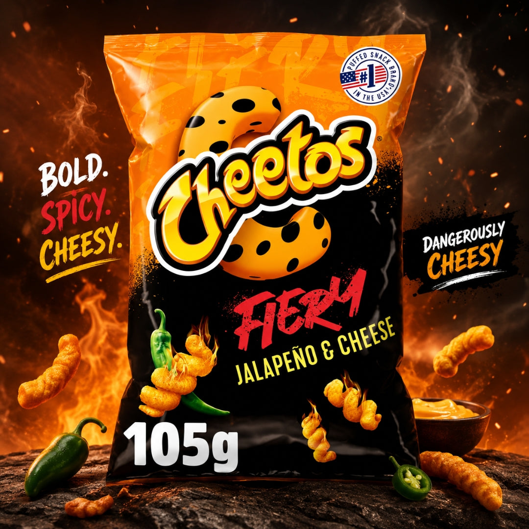 Cheetos Fiery Jalapeno & Cheese Sharing Crisps 105 g