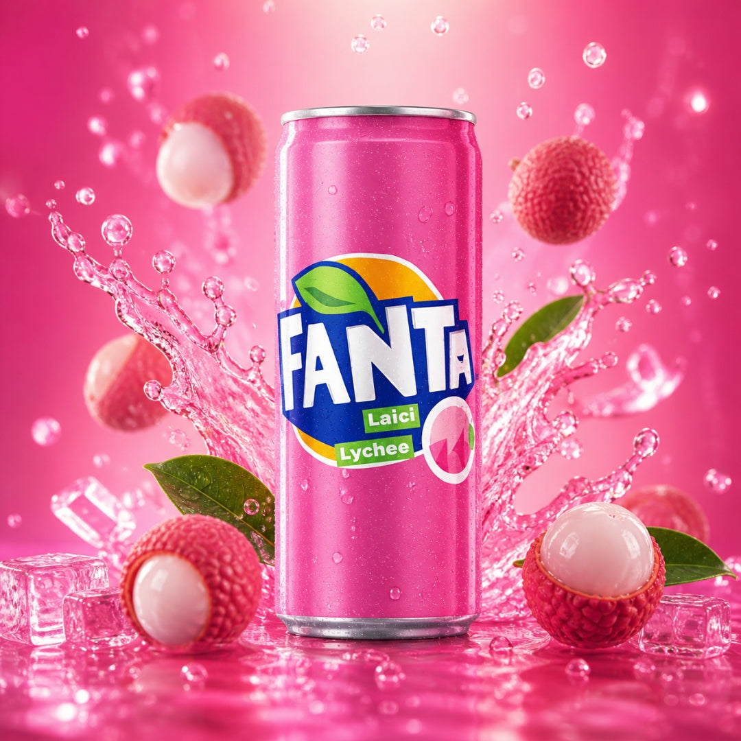 Fanta Lychee Flavoured Drink, 320 Ml, Vegetarian