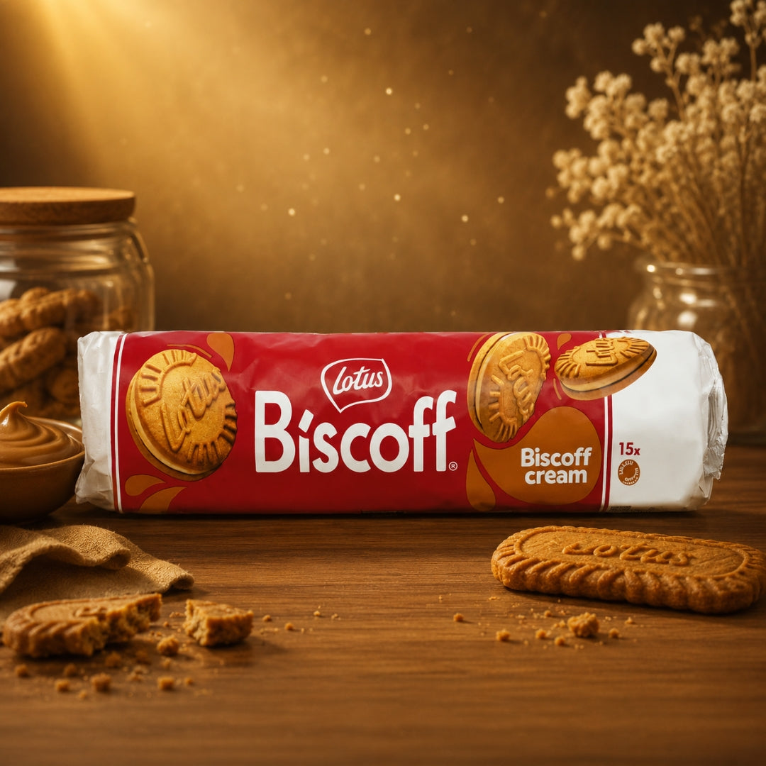 Lotus Biscoff Cream Sandwich Biscuits – Caramelised Crunch with Smooth Biscoff Filling