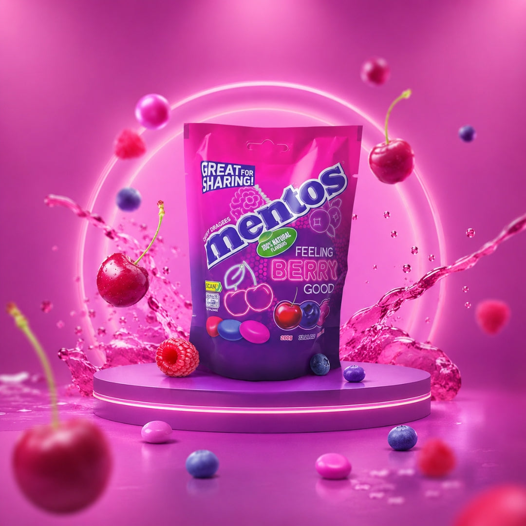 Mentos Berry Pouch 140g vegan