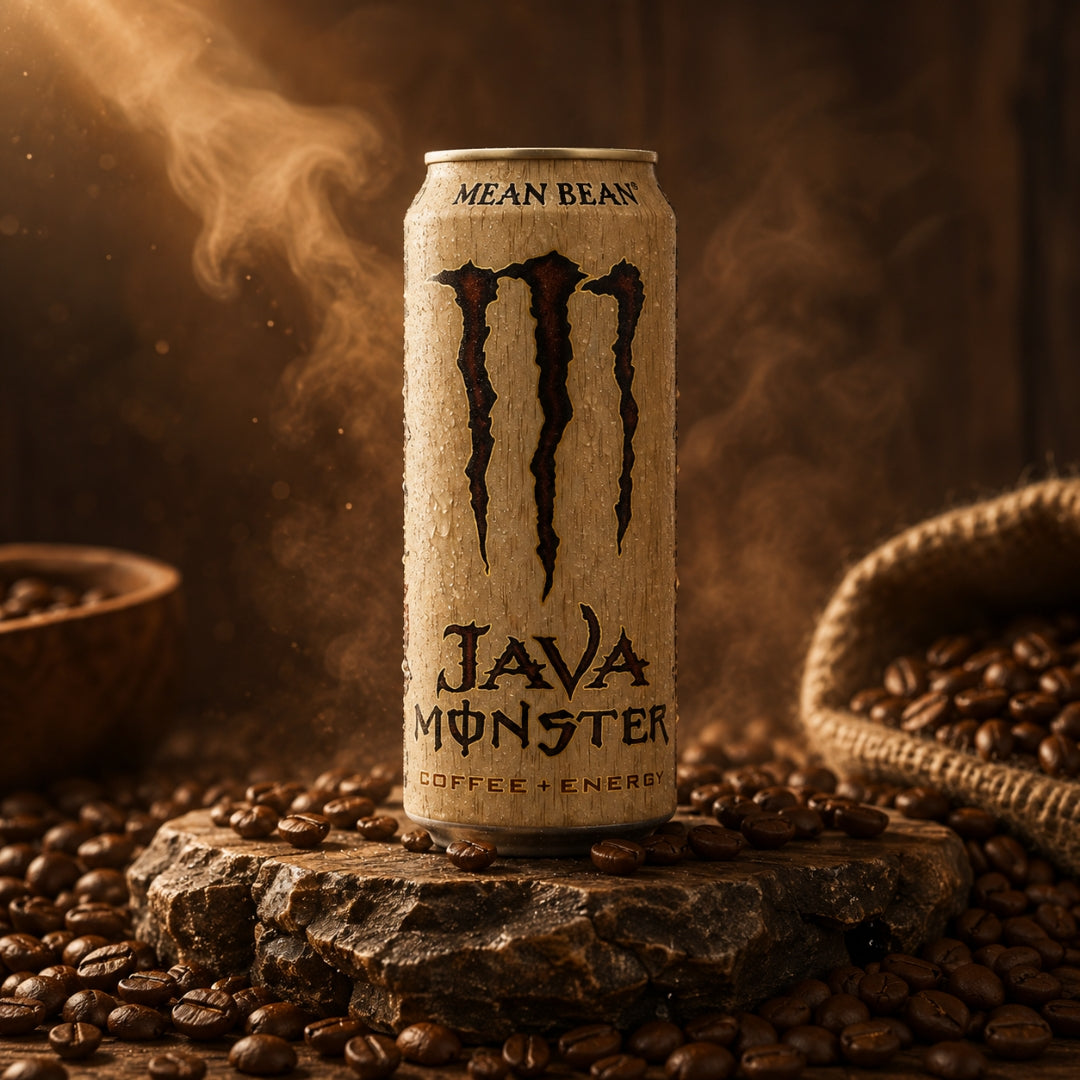Monster Java Mean Bean Coffee Energy Drink, Coffee + Energy Blend, 16 fl oz Can Each 443ml (From USA)