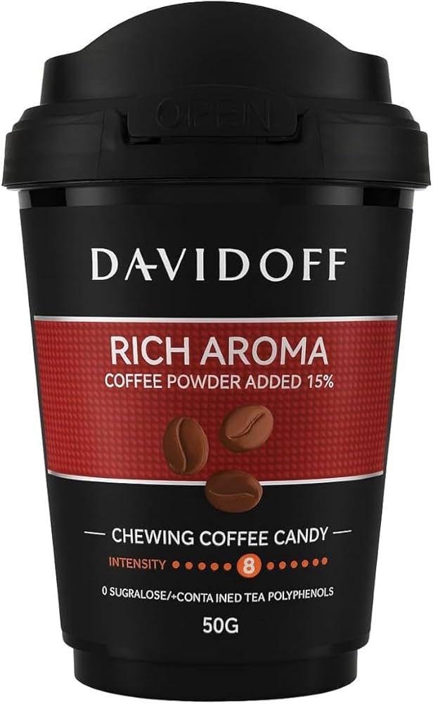 Davidoff Rich Aroma Chewing Coffee Candy – 50g | Intense Coffee Flavor (Intensity 8)