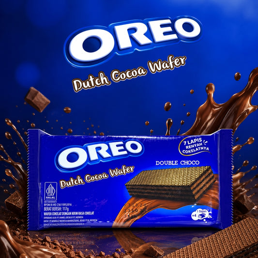 Oreo Dutch Cocoa Wafer Biscuits – Choco Vanilla Cream Layers, Crispy & Creamy Snack