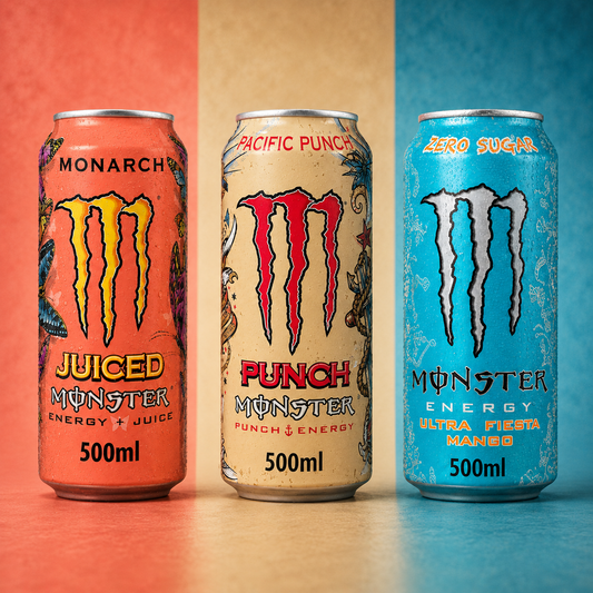 Monster Energy Ultimate Combo Pack – Monarch, Pacific Punch & Ultra Fiesta Mango
