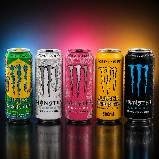 Monster Energy 5 Flavor Combo Pack – Rio Punch, Zero Ultra, Ultra Rosa, Ripper & Absolutely Zero