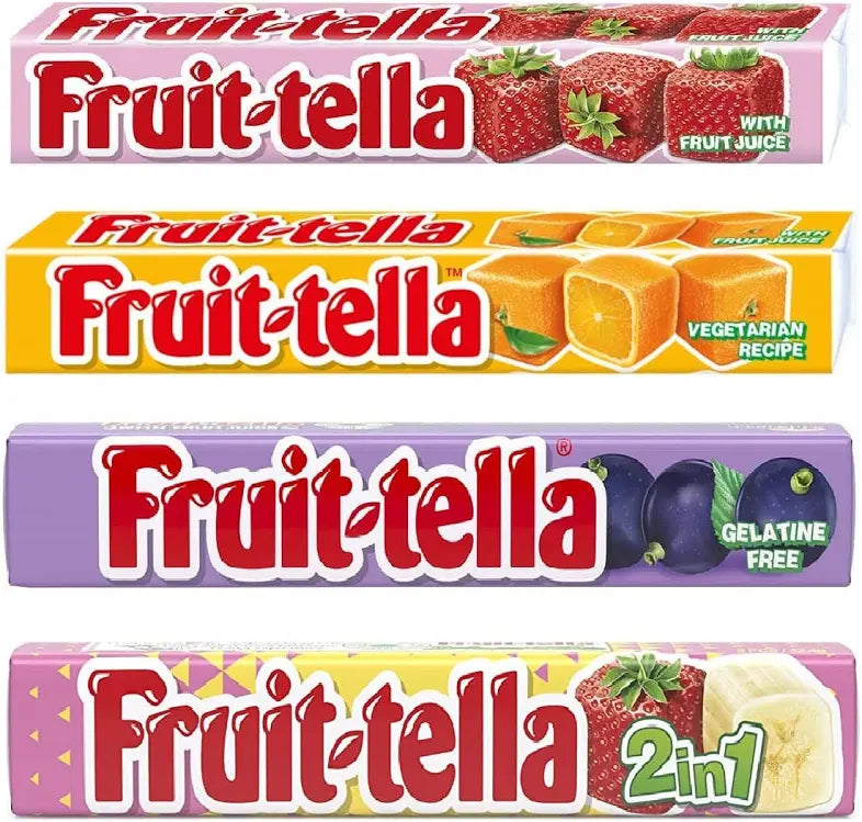 Fruit-tella Gardenfruits Candies Imported, 32gms (Pack of 4)