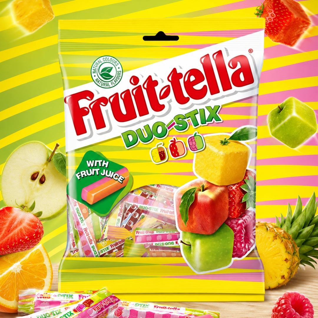Fruittella Duo Stix Chewy Candies – Dual Flavor Fruity Delight