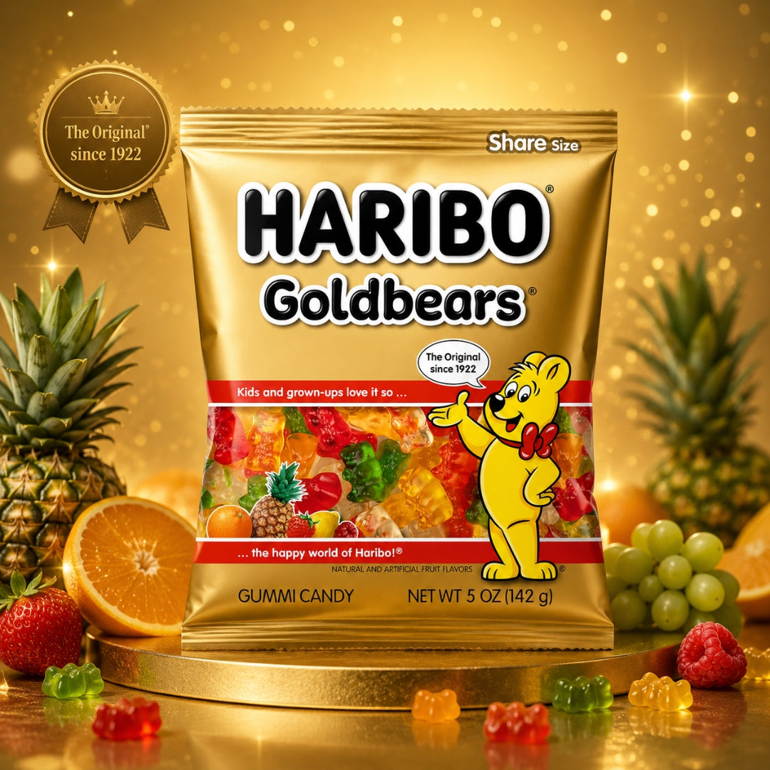 Haribo Gold Bears Gummy Candy – Classic Fruity Chewy Treats