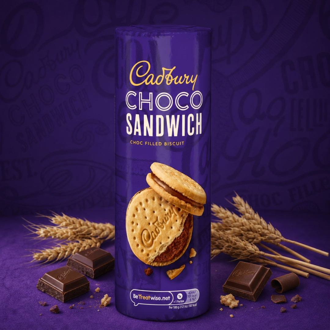 Cadbury Choco Sandwich Biscuits, Chocolate Filled, For Snacking, 260g