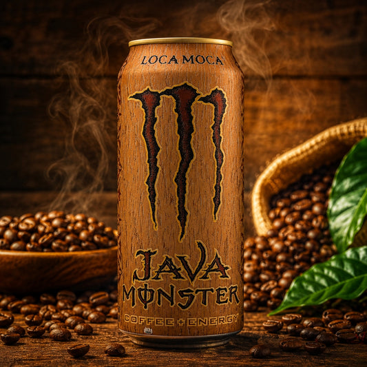 Monster Energy Java Loca Moca Coffee + Energy Drink- 443ml Can| Smooth Mocha Coffee with Chocolate Flavor | High Caffeine Ready to Drink Energy Beverage | Boost Energy, Focus & Performance - (Imported-USA)