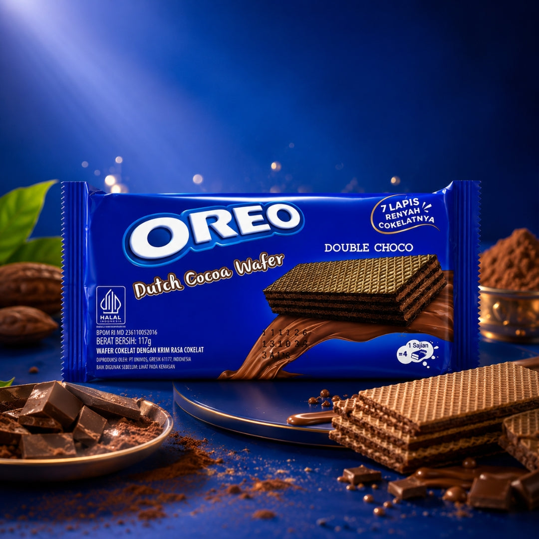 Oreo Dutch Cocoa Wafer Biscuits – Double C | Crispy Chocolate Wafer Snack