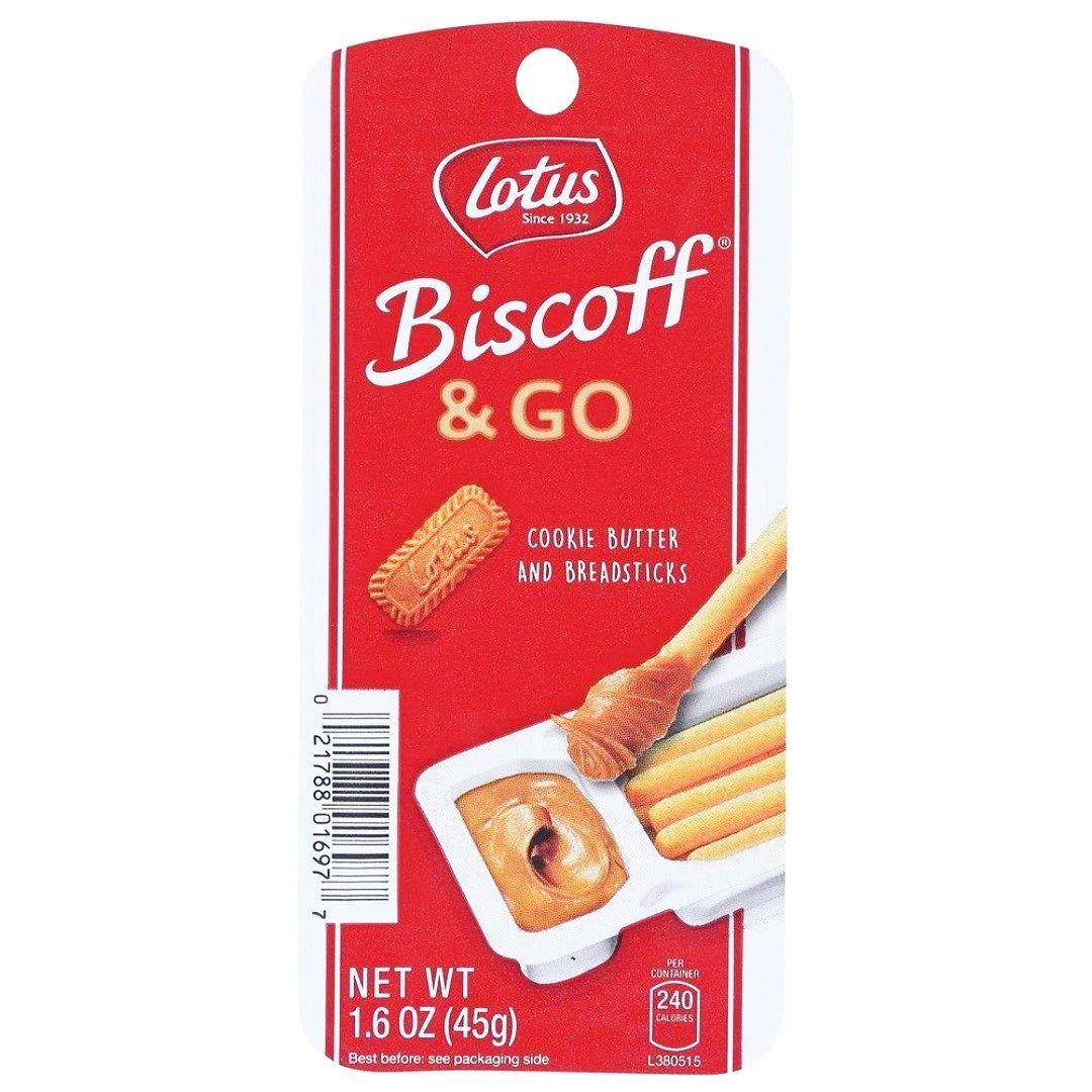 Lotus Biscoff & Go Cookie Butter with Breadsticks – 45g | Ready-to-Eat Snack Pack